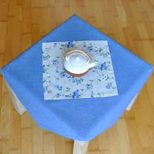 Obrázek k výrobku 4342 - Modré květy - Čtvercová prostírka menší